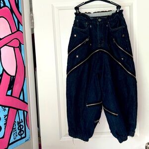 Custom Made Denim Baggy Pants